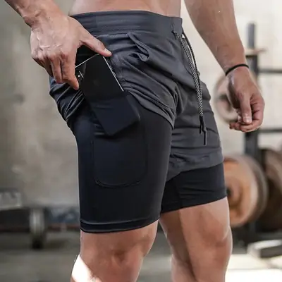 Men's Cross-Border Quick-Dry Squat Jogging Shorts