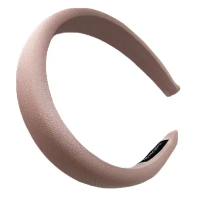 Korean-style Satin Hair Hoop Beige Wide Brim