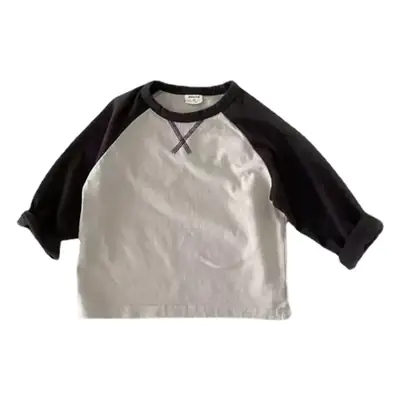 Korean Style Kids T-Shirt White Pink Long Sleeve