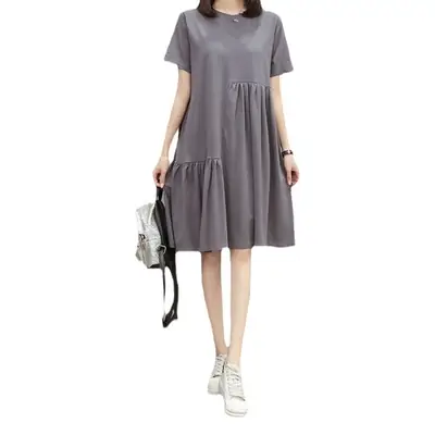 Maternity Dress Midi Korean Loose Plus Size