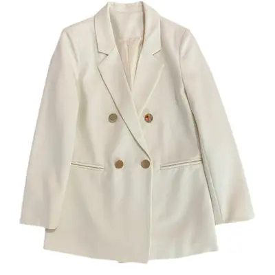 Women's Cream Silk Suit Jacket Spring Autumn 2022