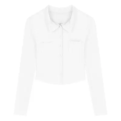 Women Black Knitted Cardigan Top White Shorts Set