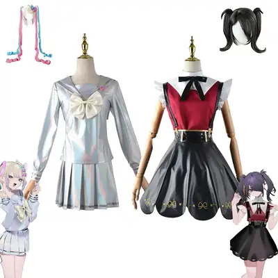 Cosplay Dress for Women Red Black Skirt Set