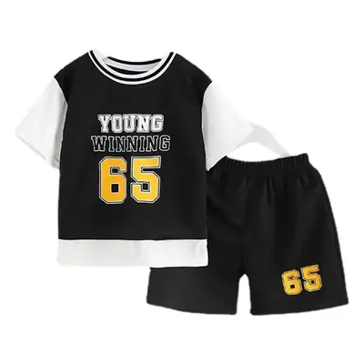 Young Boys Blue 65 Number Sportswear Set
