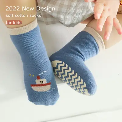 24 New Year Cartoon Baby Socks Non-Slip 1-3