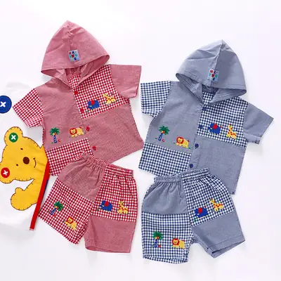 Japanese Style Cartoon Bear Shorts Suit for Kids One Piece
