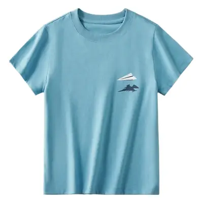 Boys Korean Printed T-Shirt Pure Cotton Short Sleeve