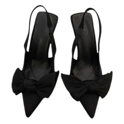 Black Bow Stiletto Heels for Women 2023