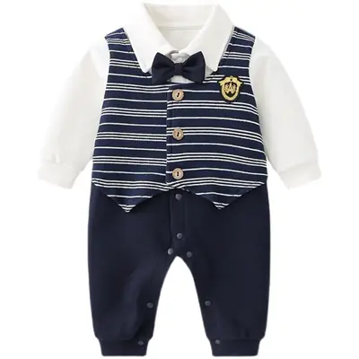 Baby Striped Jumpsuit Set for Boys Spring Autumn