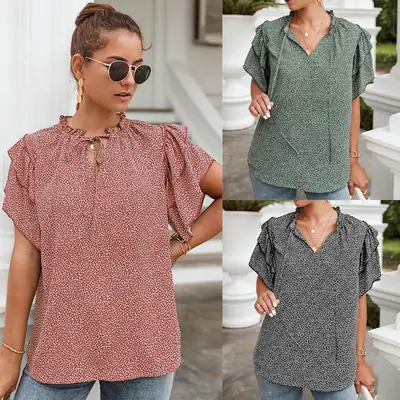 2022 Hot Leopard Print V-Neck Top for Women