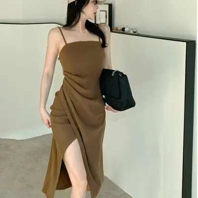 Black Slip Dress Women Spring Summer 2025