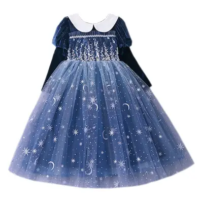 Korean Velvet Princess Dress for Girls 3-6 Years