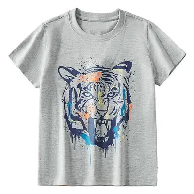 Pure Cotton Kids T-Shirt Green Short Sleeve