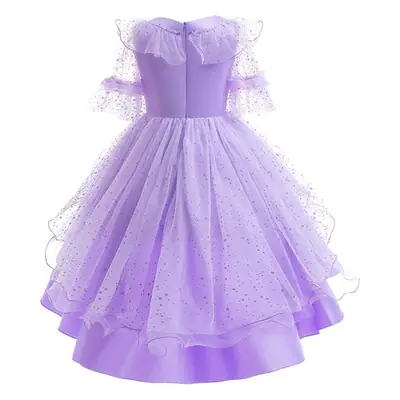 Purple Puffy Children's Dress for Halloween