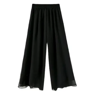 Women's Double-Chiffon Wide-leg Pants Pink 2025