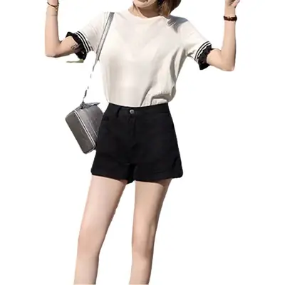 High Waist Denim Shorts Women Summer Loose Fit