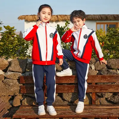 Kids Spring School Suit Yellow White Blue Primary School