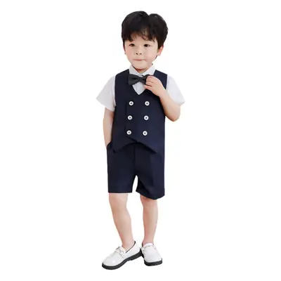 Boys Navy Blue Suit Spring Summer Wedding Dress