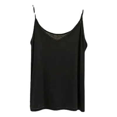 Women V-Neck Sleeveless Camisole Solid Color Slim Fit