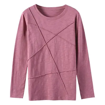 Women Pure Cotton Long Sleeve T-Shirt Green Large