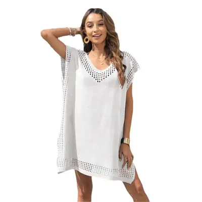 Black Crossbody Blouse V Neck Loose Summer Dress