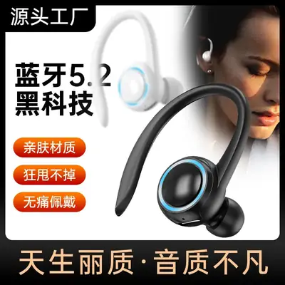Wireless Bluetooth Headset 5.2 Black White Noise Reduction