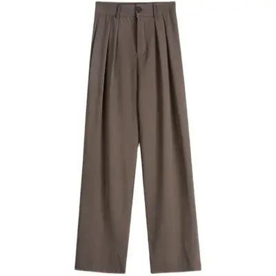 Women Wide Leg High Waist Pants Blue 2026