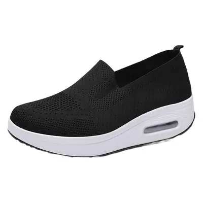 Women's Pink Fly-Knit Slip-On Casual Shoes