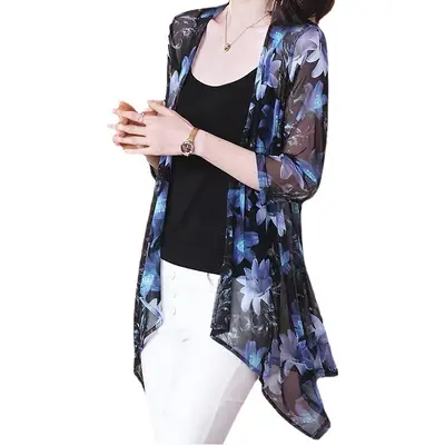 Women's 2025 Printed Cardigan Sun Protection Shawl