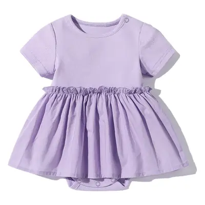 White Wrapping Fat Baby Skirt Short Sleeve Baby Dress