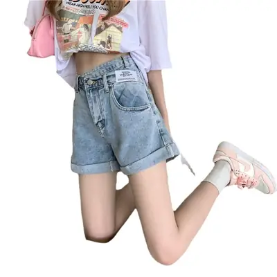 Women Denim Shorts High Waist Slimming 2025