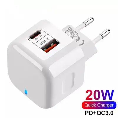 PD20W Fast Charging Travel Charger with 20W LED Indicator