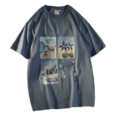 Vintage Korean Style Short Sleeve T-Shirt Women 2025
