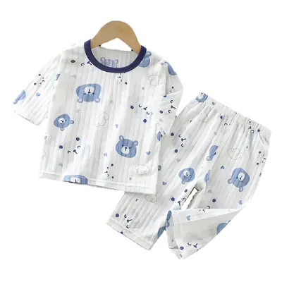 Children Cotton Cartoon Pajamas Summer Set
