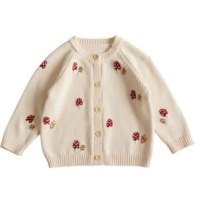 Children's Embroidered Cotton Knitted Sweater Spring Autumn