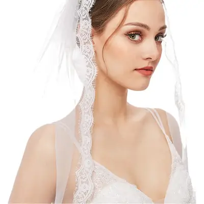 90cm Single Layer Bridal Veil with Metal Hair Comb