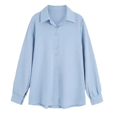 Women's Light Blue Long Sleeve Shirt Early Autumn 2025