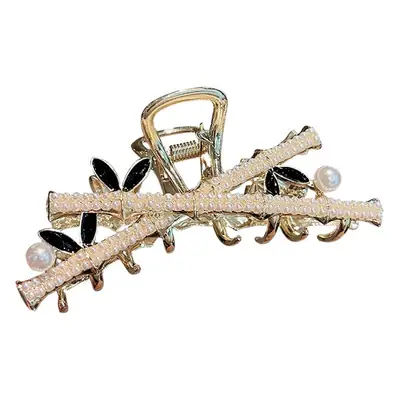 Elegant Beaded Bamboo Hair Grab Clip for Women