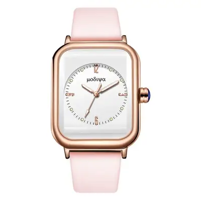 Luminous Quartz Watch for Men Women Rose Gold Green Strap