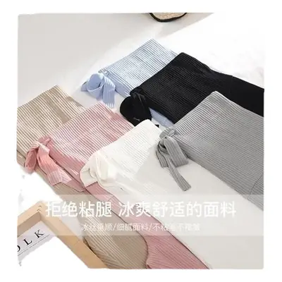 2022 Spring Straight Leg Pants Ice Silk Wide Leg Casual