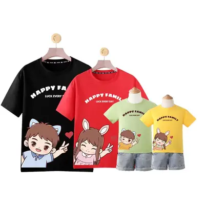 Red Family T-Shirt Set for Boys & Girls 2024