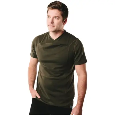 Kangaroo T-Shirt for Men V-Neck Casual Multi-Functional