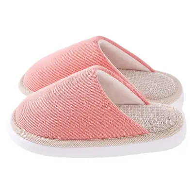 Japanese-Style Cotton Slippers for Women Yellow Winter Indoor
