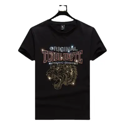 Men's 2024 Summer Tiger Head T-Shirt White Large