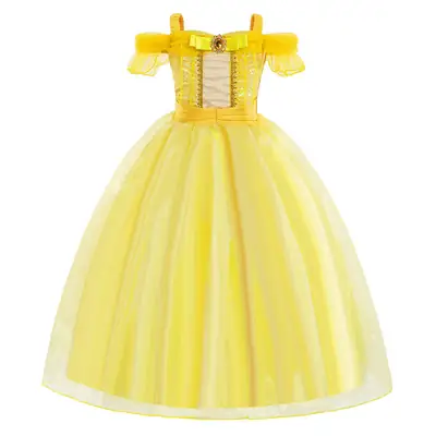Golden Bell Princess Dress for Girls