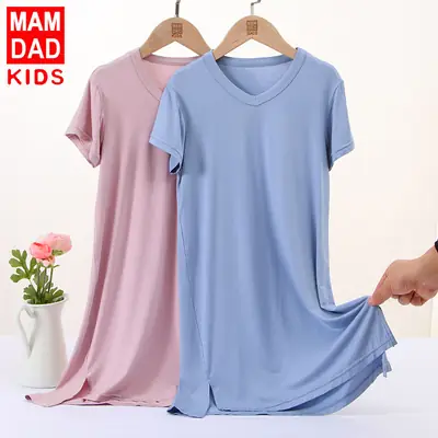 New Style Soft Waxy Kids Nightgown Blue Pink