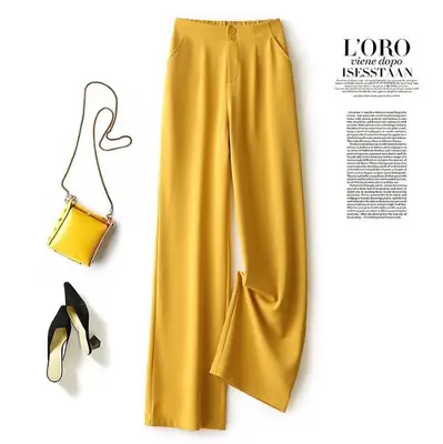 Wide Leg Pants Women High Waist Black 2022