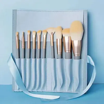 10-Piece Makeup Brush Set with Highlighter & Concealer