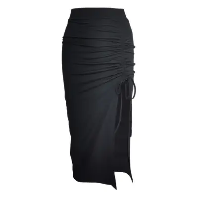 Women's Black High Waist Slimming Skirt 2025