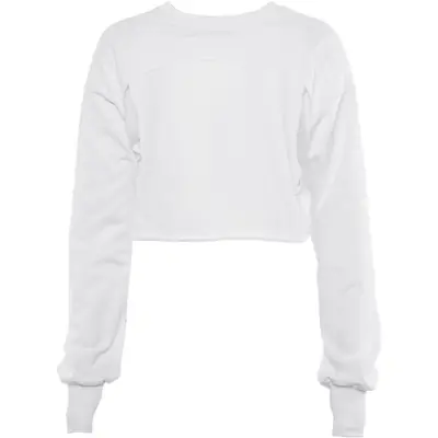 Women White Long Sleeve Sweatshirt Autumn Loose Fit